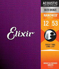 Cargar imagen en el visor de la galería, Elixir Strings Nanoweb 80/20 Bronze Acoustic Guitar
